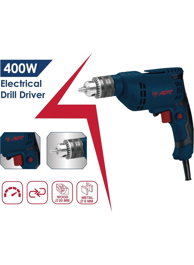 Apt Electric Drill 6mm 400W Model APT DW01215 - Image 5